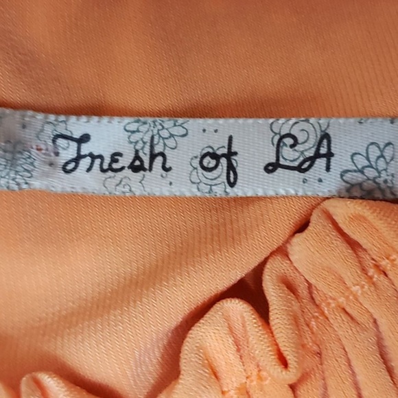 Snazzy Orange Ruffle Collar Stretch Tank - Picture 3 of 3